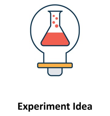 İzole fikir deneme ve teknoloji için simge vektör  