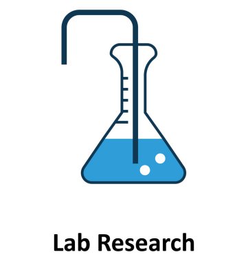 Laboratuvar deney izole ve teknoloji için simge vektör