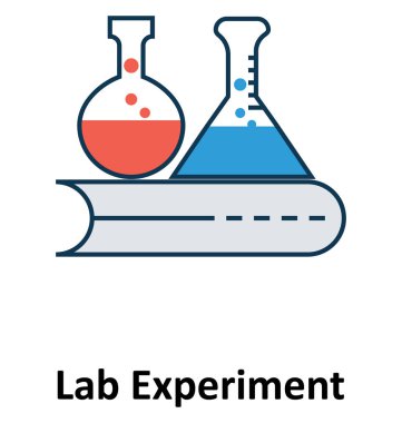 Laboratuvar deney izole ve teknoloji için simge vektör