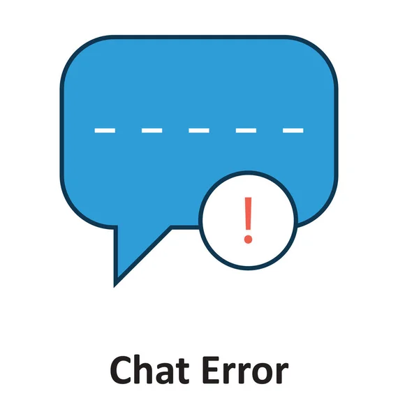 Erro Chat Isolado Ícone Vetor Para Tecnologia — Vetor de Stock