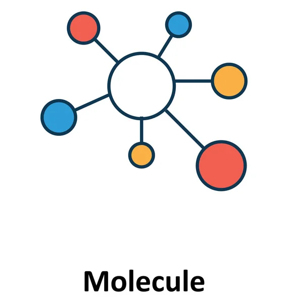 Atom Icono Aislado Vectorial Para Tecnología — Archivo Imágenes Vectoriales