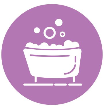 Daldırma banyo izole düzenlenebilir vektör simgesi