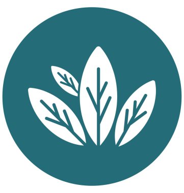 Yaprakları düzenlenebilir vektör simge izole