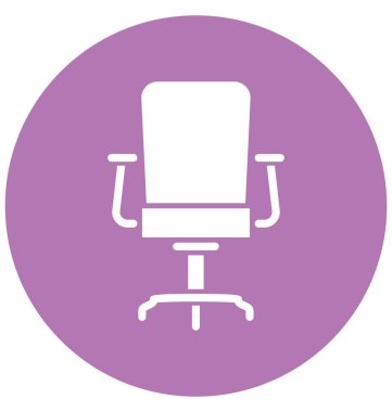 Salon sandalye izole düzenlenebilir vektör simgesi