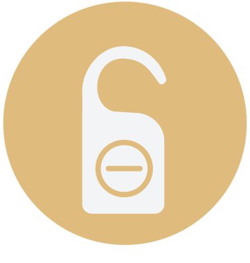 Kapı askı izole vektör simge kullanmak seyahat ve tur projeler için