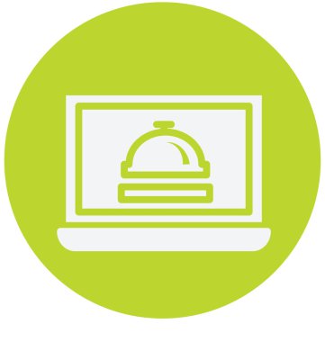 Online yemek sipariş veya gıda Web sitesi izole vektör simge kullanmak seyahat ve tur projeler için