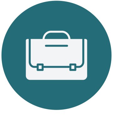 Evrak Çantası'nı izole vektör simge kullanmak seyahat ve tur projeler için