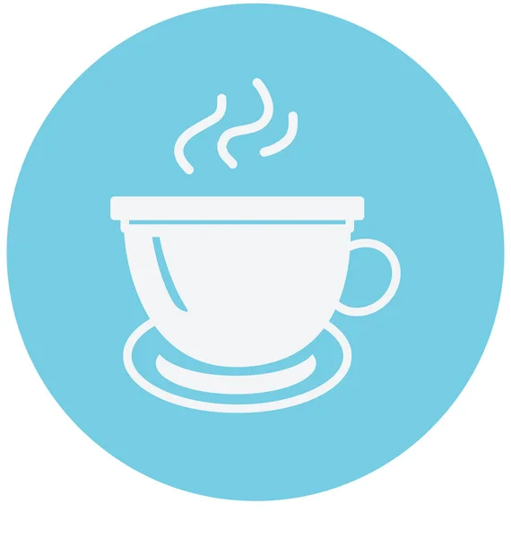 Tea Mug Icona Vettoriale Isolata Progetti Viaggio Tour — Vettoriale Stock
