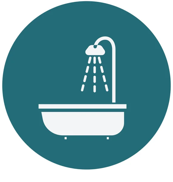 Bathtub Isolated Vector Icon Use Travel Tour Projects — Stock Vector