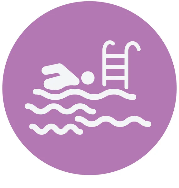 Плавання Ізольованих Векторної Icon Використовується Подорожі Тур Проекти — стоковий вектор
