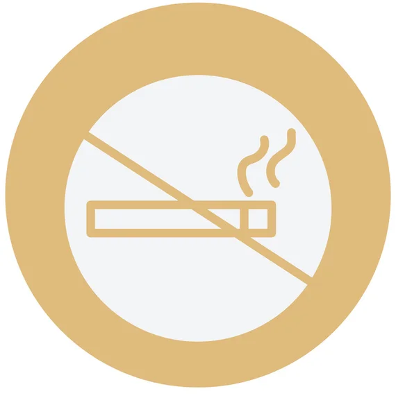 Ban Smoking Smoking Isolated Vector Icon Use Travel Tour Projects — Stock Vector