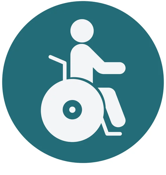 Handicap Isolado Vector Icon Uso Para Viagens Projetos Turísticos — Vetor de Stock