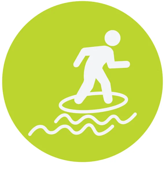 Water Skiing Isolated Vector Icon use for Travel and Tour Projects