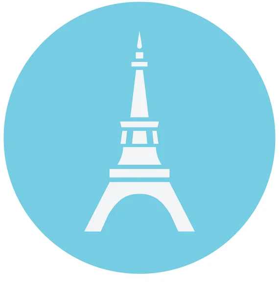 Torre Eiffel Isolado Vector Icon Uso Para Viagens Projetos Turísticos —  Vetores de Stock