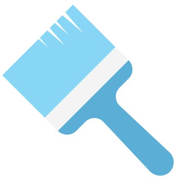 İnşaat boya fırça izole vektör simgesi