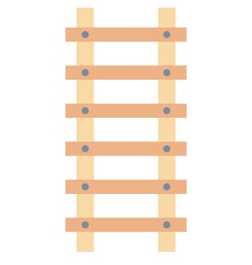 Merdiven izole vektör simge İnşaat için
