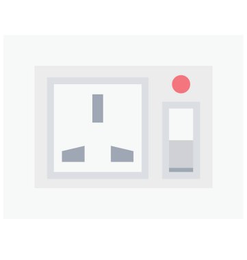 Soket izole vektör simge İnşaat için