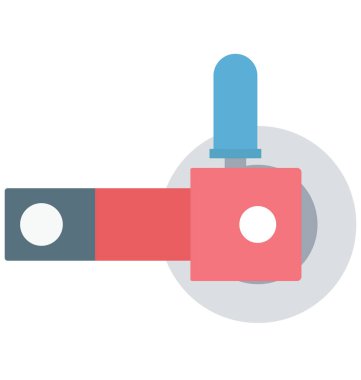 Daire testere izole vektör simge İnşaat için