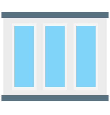 İnşaat için pencere izole vektör simgesi