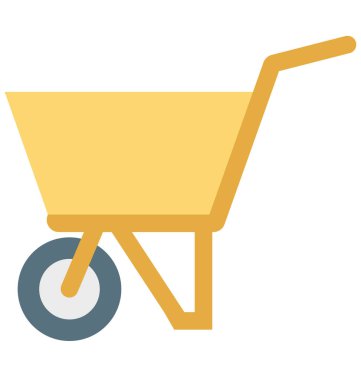 El arabası izole vektör simge İnşaat için