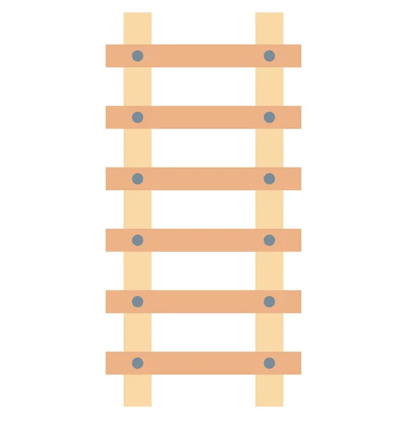 Лестница Изолированная Векторная Икона Строительства — стоковый вектор