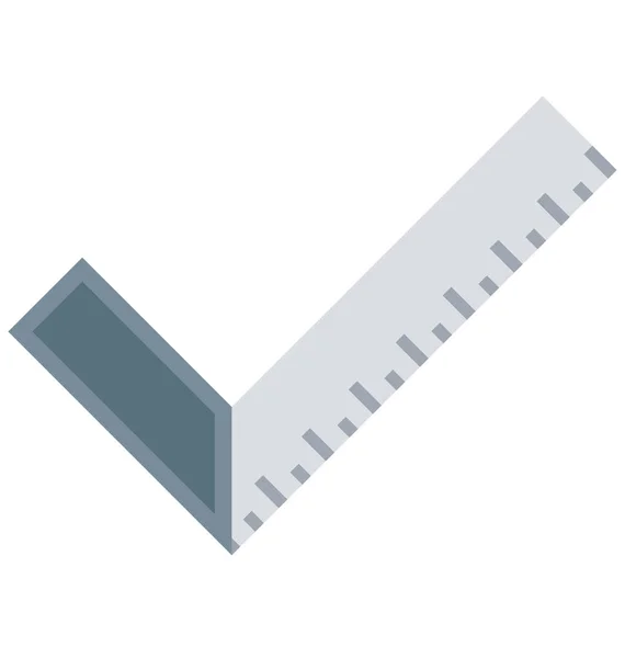 Architektur Lineal Isoliert Vektor Symbol Für Den Bau — Stockvektor