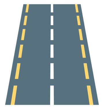 Otoyol izole vektör simge İnşaat için