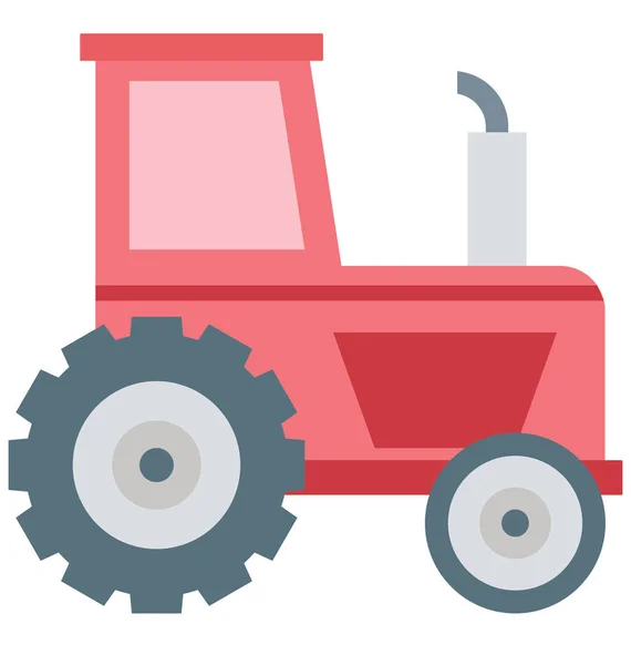Tractor Isolated Vector Icon Construction — Stock Vector