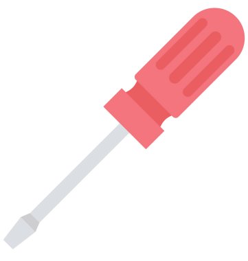 Tornavida izole vektör simge İnşaat için