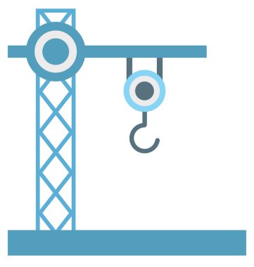 Vinç Lifter izole vektör simge İnşaat için