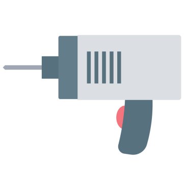 Matkap izole vektör simge İnşaat için