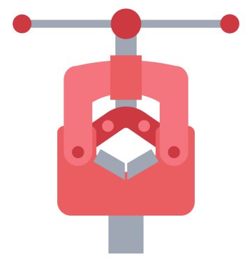 C kelepçe izole vektör simge İnşaat için