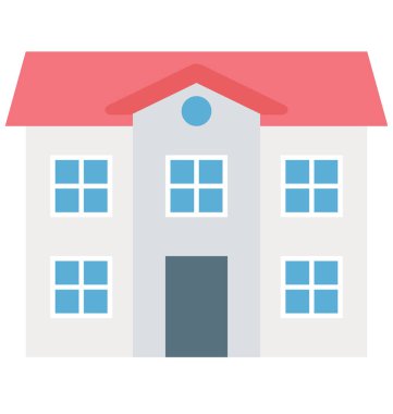 Bina izole vektör simge İnşaat için