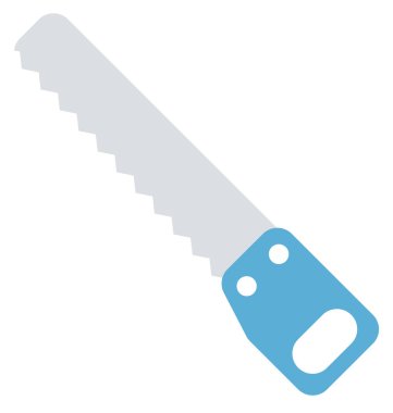 İzole vektör simge İnşaat için gördüm