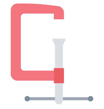 İzole vektör simge İnşaat için kelepçe