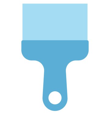 İnşaat boya fırça izole vektör simgesi