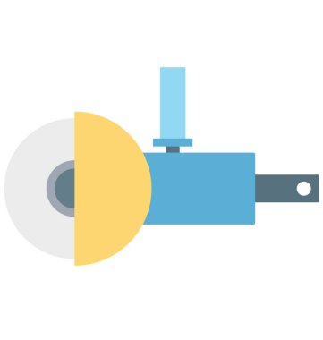 Daire testere izole vektör simge İnşaat için