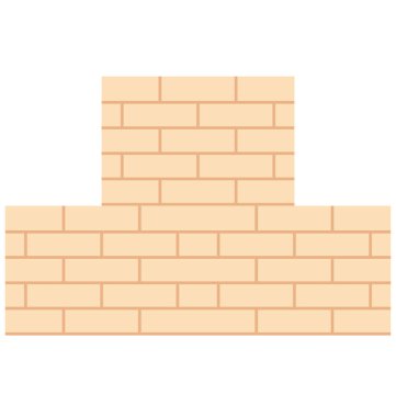 Duvar izole vektör simge İnşaat için