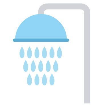 Duş başlığı izole vektör simge İnşaat için