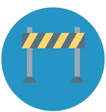 Bariyer izole vektör simge İnşaat için