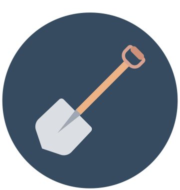 İzole vektör simge İnşaat için kürek