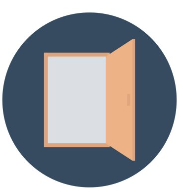 Açık kapı izole vektör simge İnşaat için