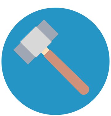 Çekiç izole vektör simge İnşaat için