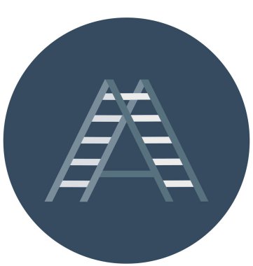 Merdiven izole vektör simge İnşaat için