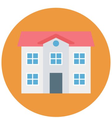 Bina izole vektör simge İnşaat için