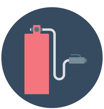 Yangın söndürücü izole vektör simge İnşaat için