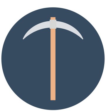 Kazma izole vektör simge İnşaat için