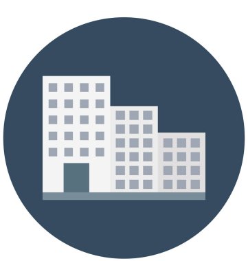 Daireler izole vektör simge İnşaat için