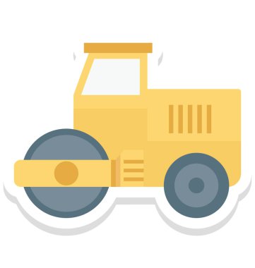 Ekskavatör serin izole vektör simge İnşaat için