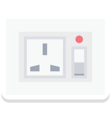 Soket izole vektör simge İnşaat için